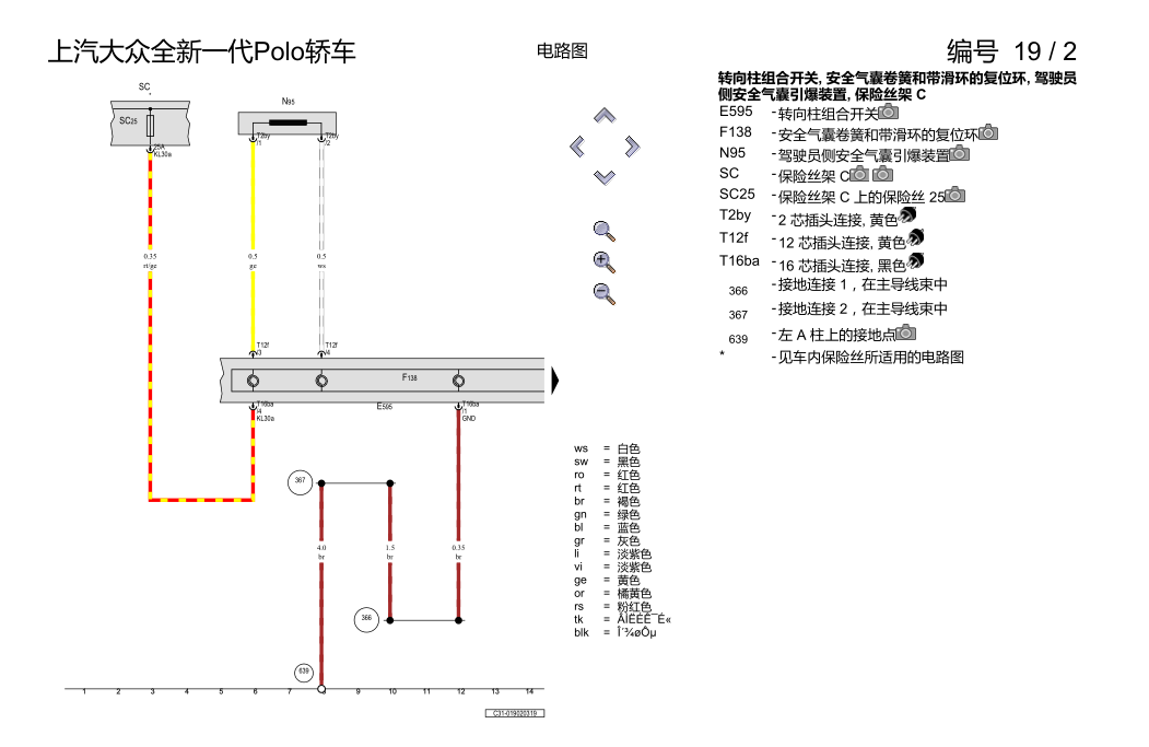 2019年上海大众全新POLO 1.5L 波罗维修手册电路图资料下载(图8)