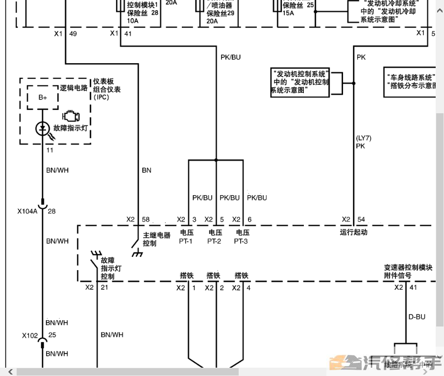 2010年款别克林荫大道原厂维修手册电路图线路图资料下载正时针脚定义