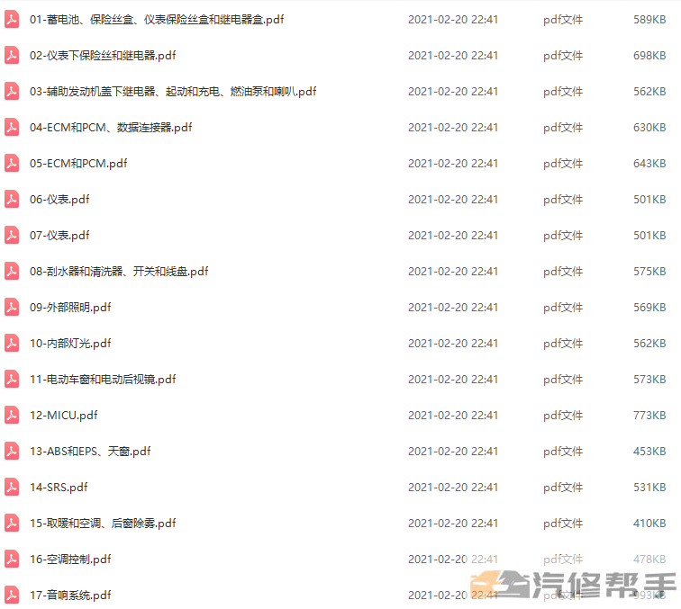 2011年本田锋范原厂电路图线路图资料下载