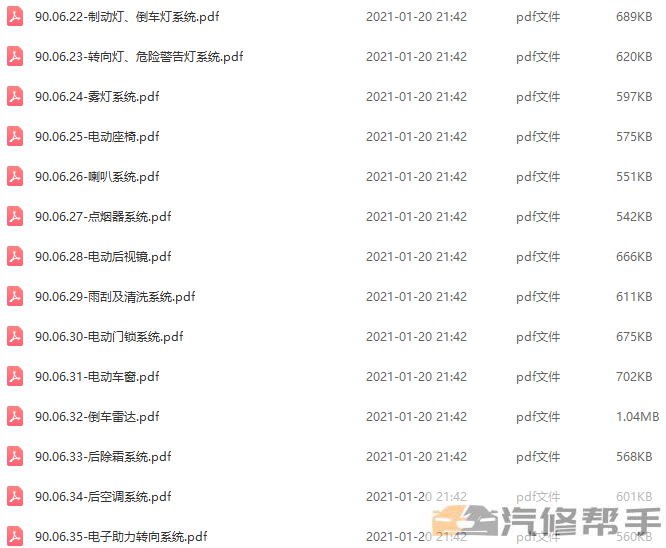 2017年款北汽威旺M60电路图线路图资料下载