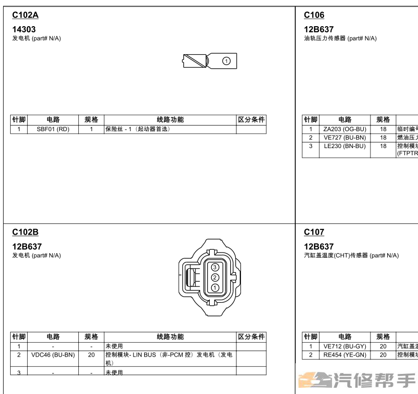 2016-2019年款江铃福特途睿欧新全顺V362原厂电路图线路图资料下载