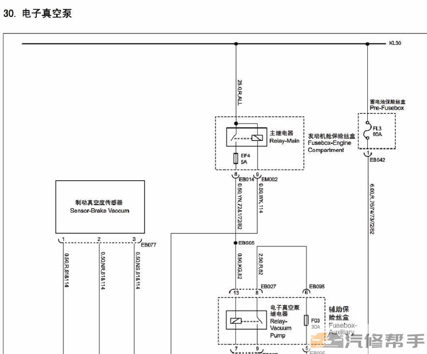 2014年款上汽荣威550原厂全车电路图线路图资料下载