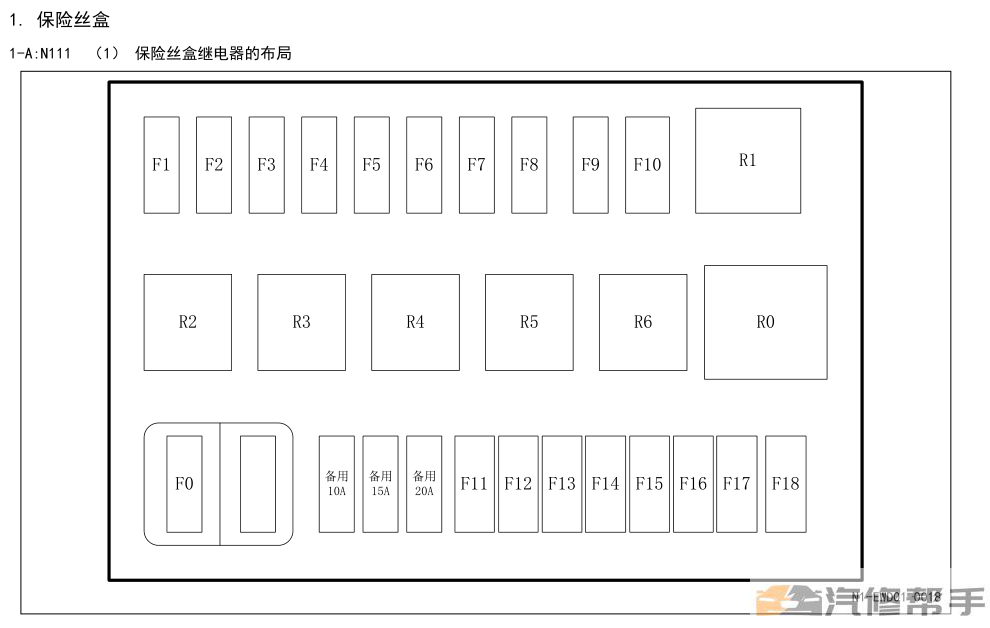 2014年款五菱之光电路图线路图资料下载（N111.N109底盘）