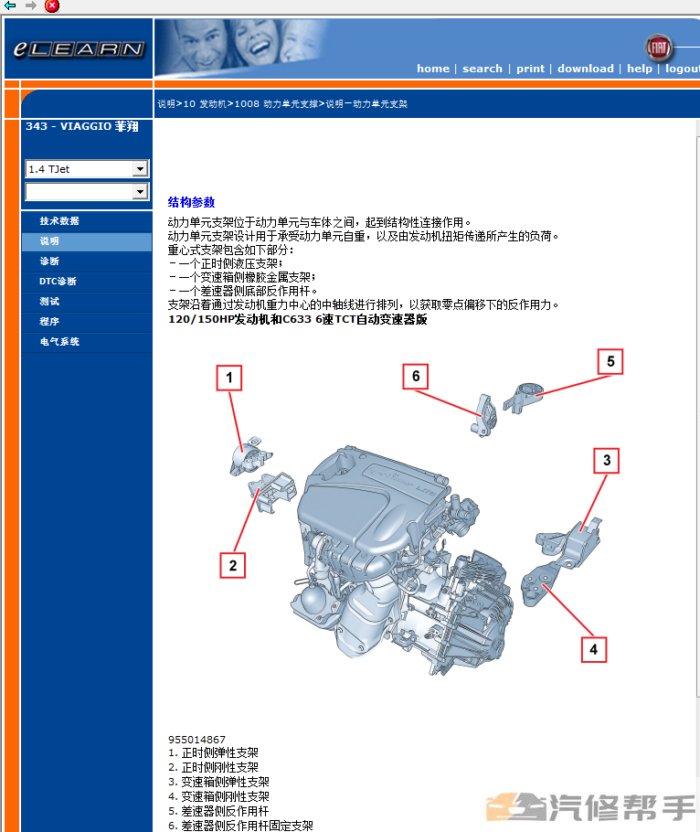 2012-2014年款菲亚特菲翔原厂维修手册电路图线路图资料下载