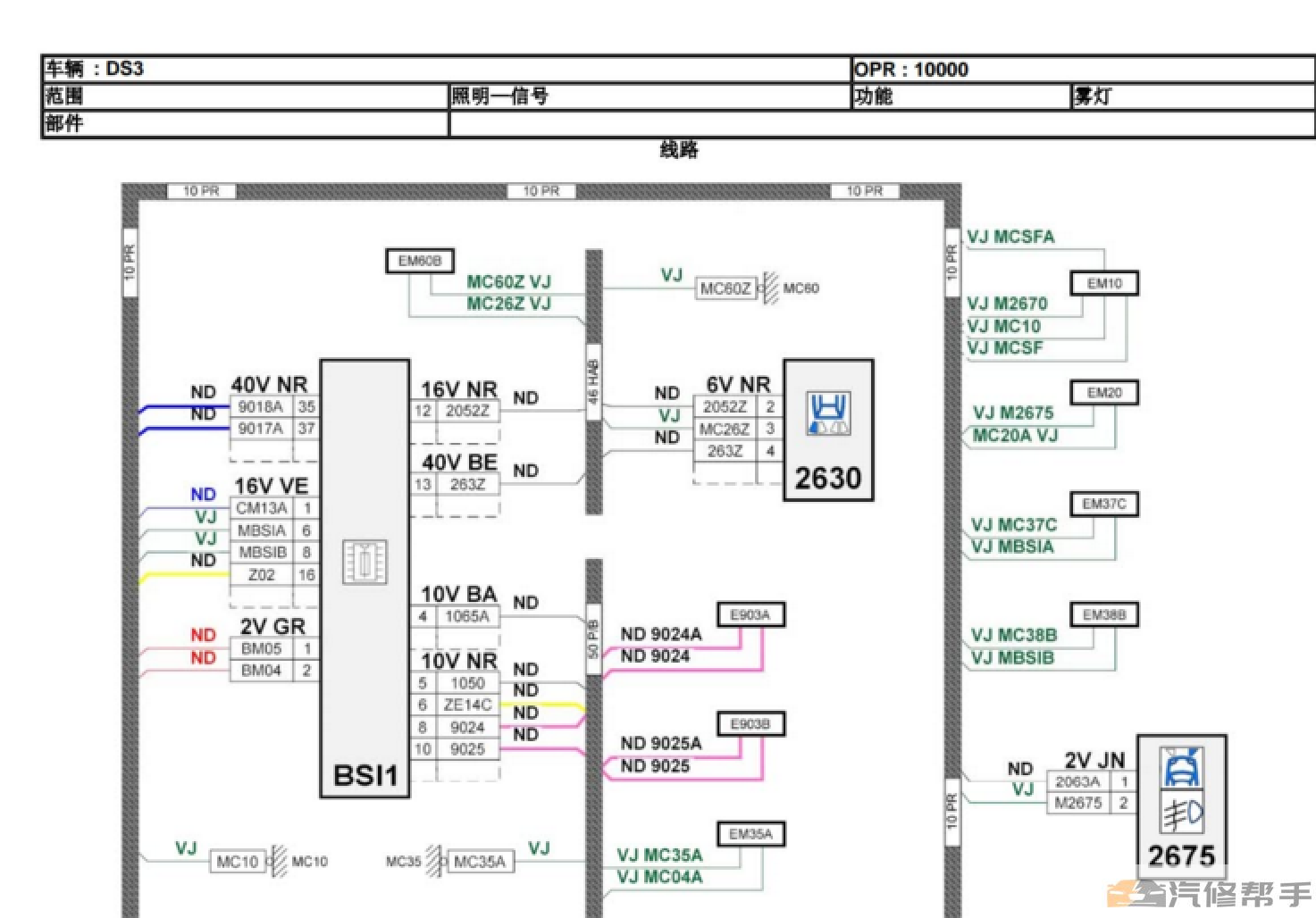 2013年款雪铁龙DS3原厂维修手册电路图线路图资料下载