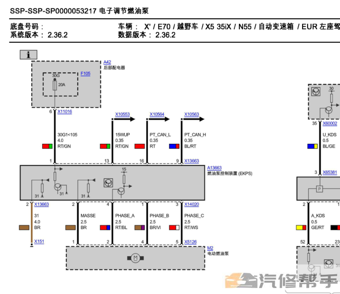 2006-2013年款宝马X5 E70原厂电路图线路图资料下载