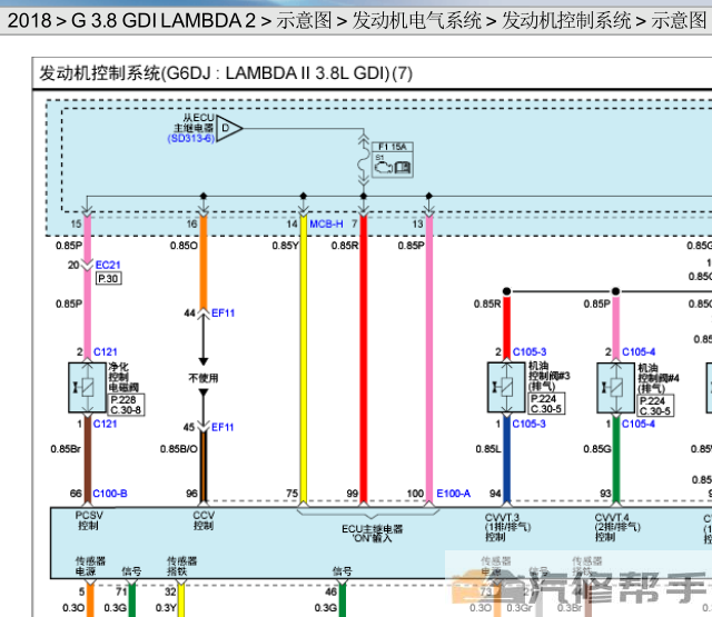 2018年款起亚K9(KH)G3.8 维修电路图线路图资料下载