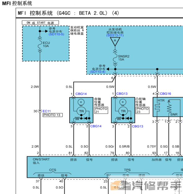 2012年款现代I30原厂电路图线路图资料下载