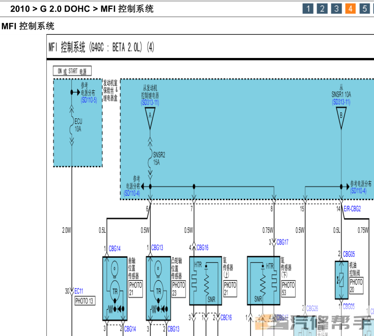 2010年款现代i30 原厂维修电路图线路图资料下载