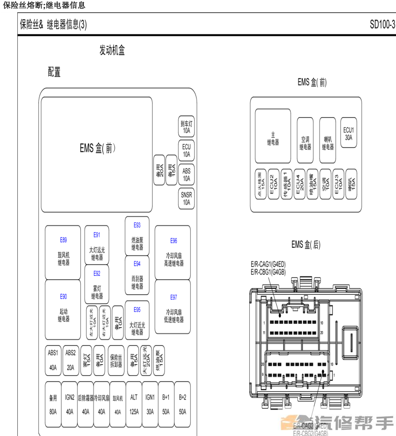 2010年款现代悦动1.8L原厂维修手册电路图线路图资料下载