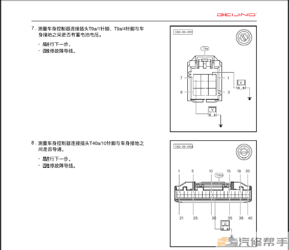 2020年款北京北汽X7原厂维修手册电路图线路图资料下载