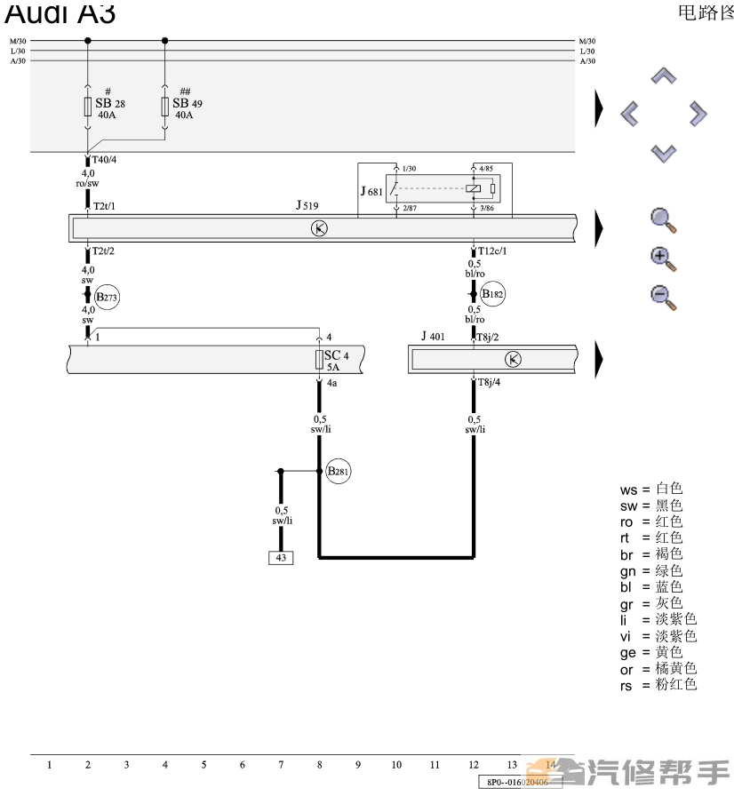 2003-2012年款奥迪A3原厂电路图线路图接线图资料下载