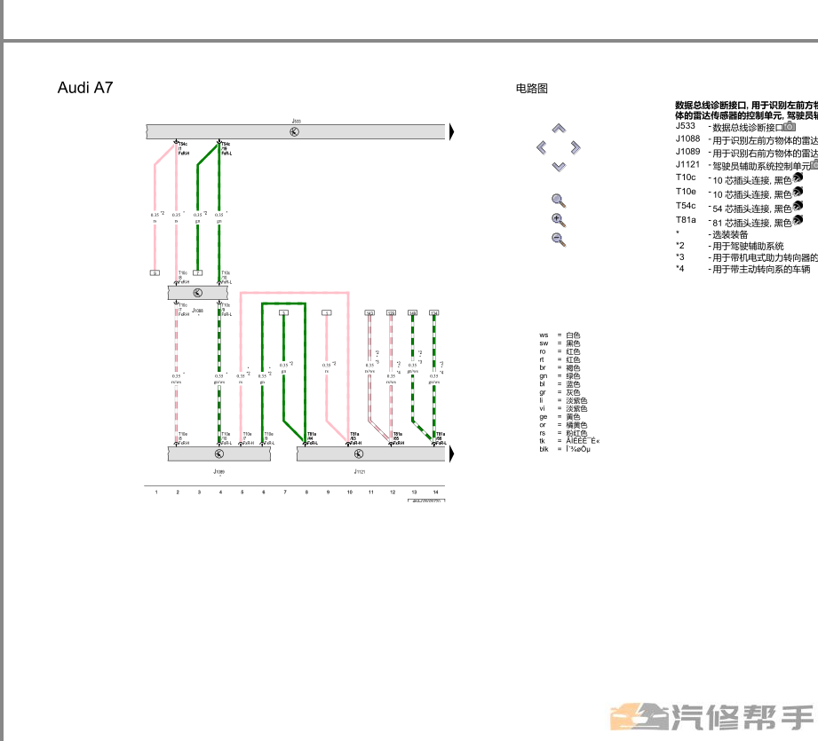 2018-2019年款奥迪A7原厂维修手册电路图线路图资料下载