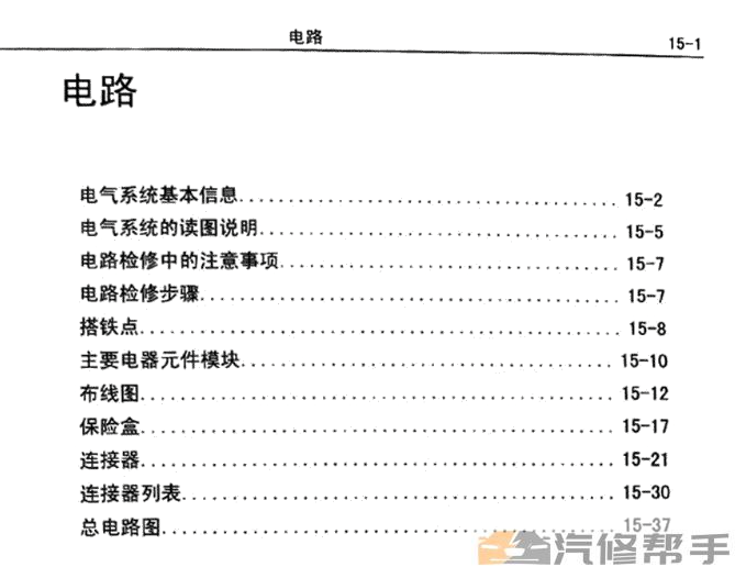 2009年哈弗M1维修手册电路图线路图资料下载