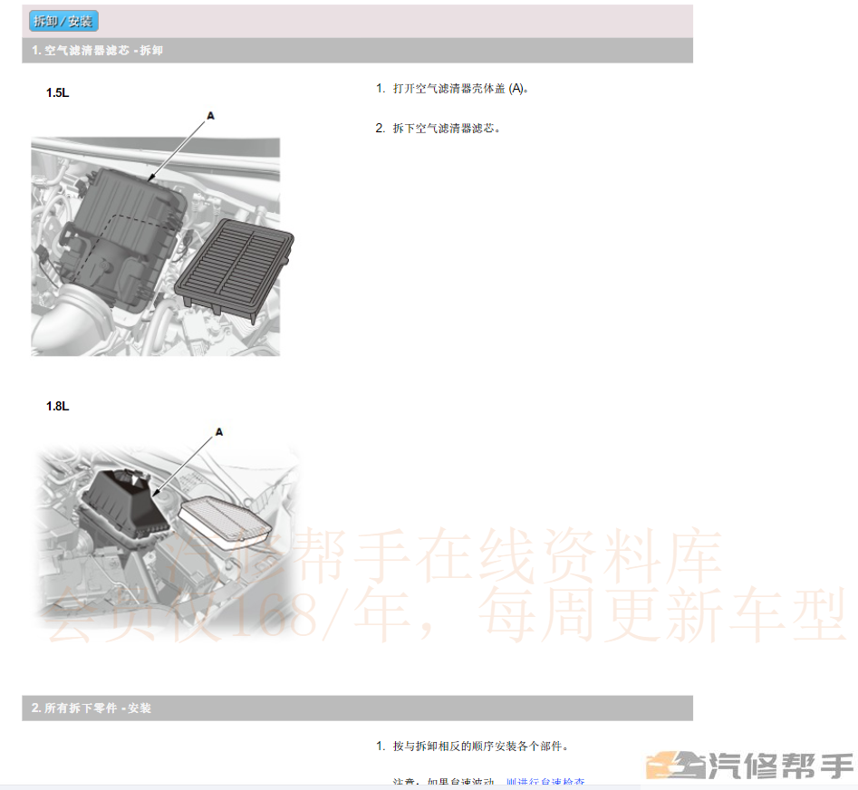 2015年款本田XRV维修手册电路图线路图资料下载