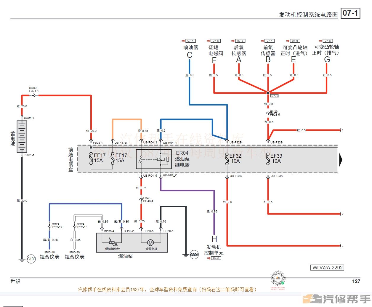 2019-2020年广汽本田世锐原厂维修手册电路图线路接线图资料下载