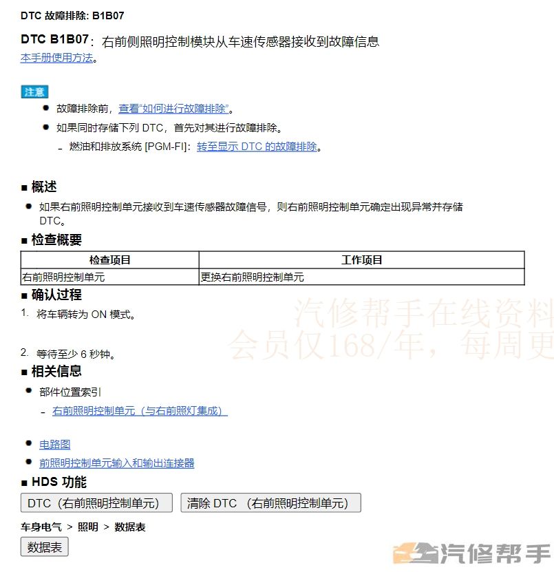 2023年广汽本田致在（汽油）维修手册电路图线路接线资料下载