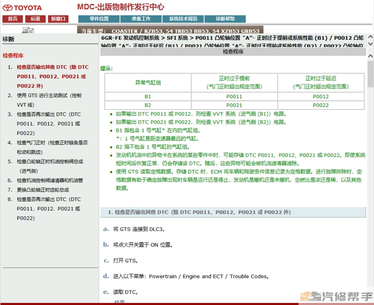 2007-2018年丰田考斯特柯斯达原厂维修手册电路图资料下载