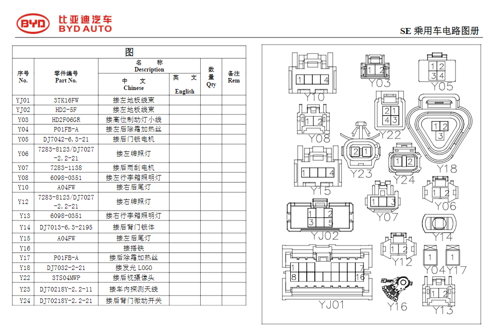 2014年款比亚迪新F3维修手册电路图资料下载