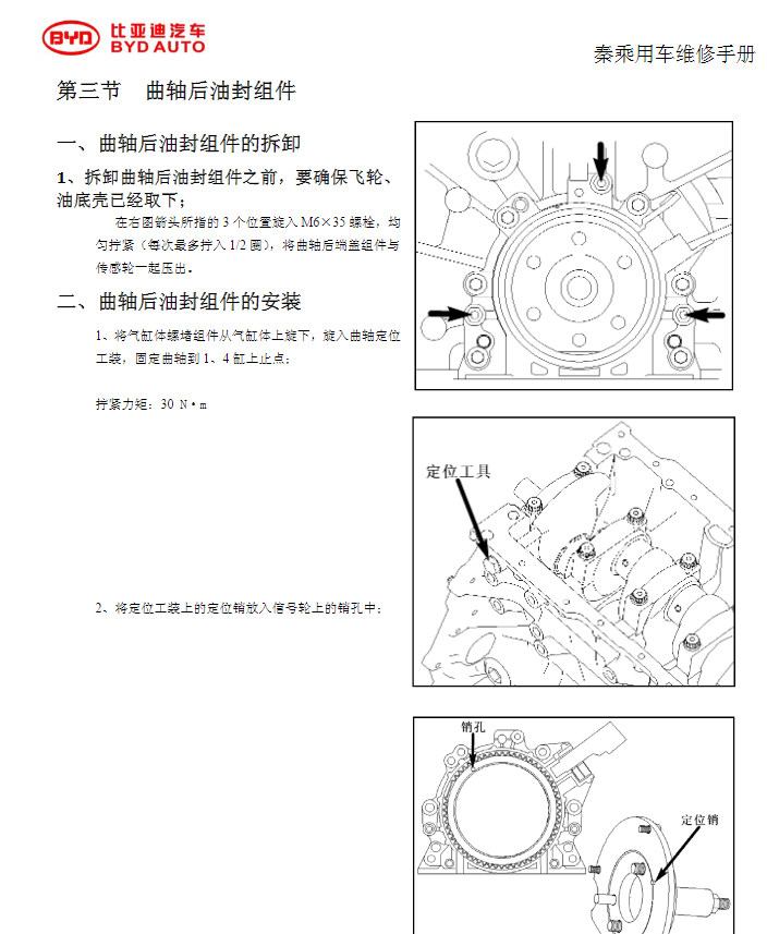 2018年款比亚迪秦混动版保养资料